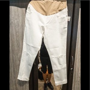 Indigo Blue Maternity crop jeans